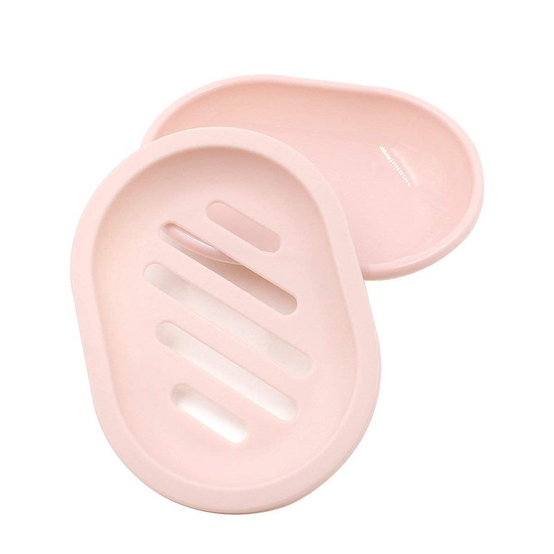TOPSKY 2-Pack Soap Dish with Drain, Soap Holder, Soap Saver, Easy Cleaning, Dry, Stop Mushy Soap (Pink) - Image 4